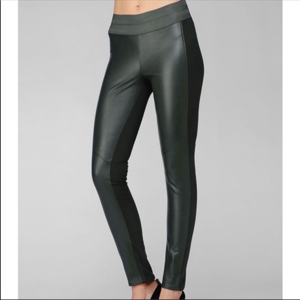 PAIGE Paloma Vegan Leather Leggings | Pebble Gray